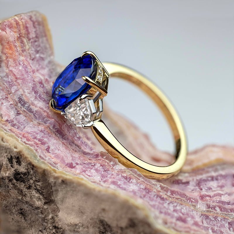Sapphire & diamond Engagement Ring