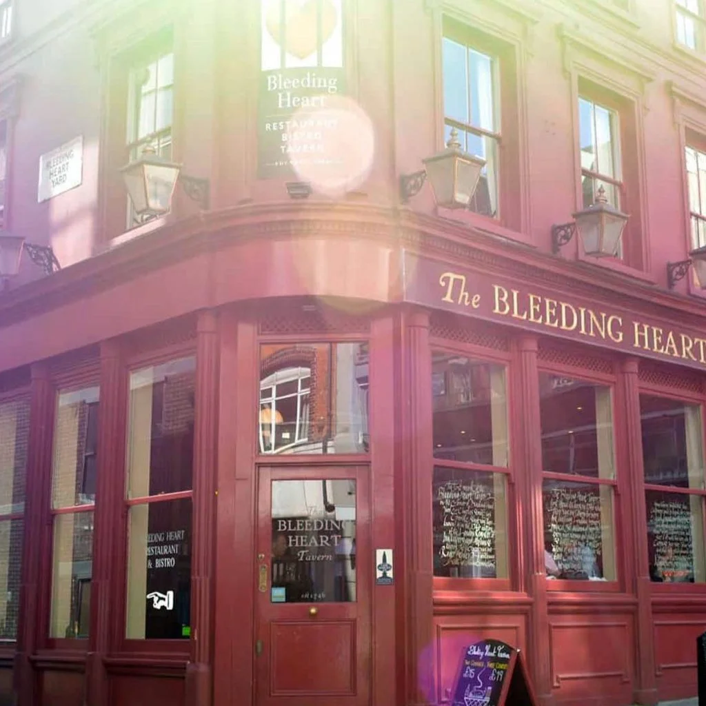 Bleeding Heart Restaurant in  Hatton Garden London