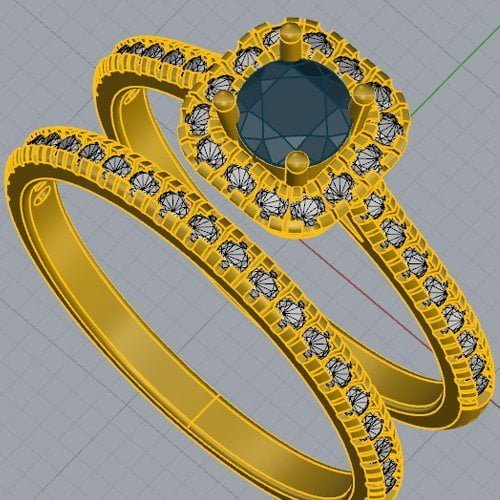 Wedding Set Ring Women Men Ring CAD Design-PSJM001V15 3D print model –  Jewelry 3D Studio