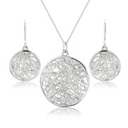 Silver-pendant-and-earrings