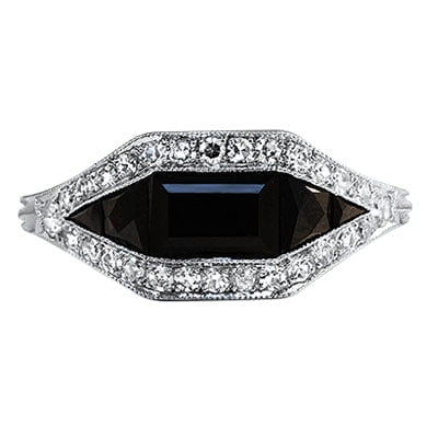Onyx and Diamond Dress Ring