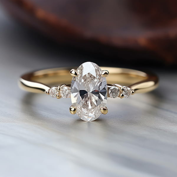 Oval Lab-grown diamond ring