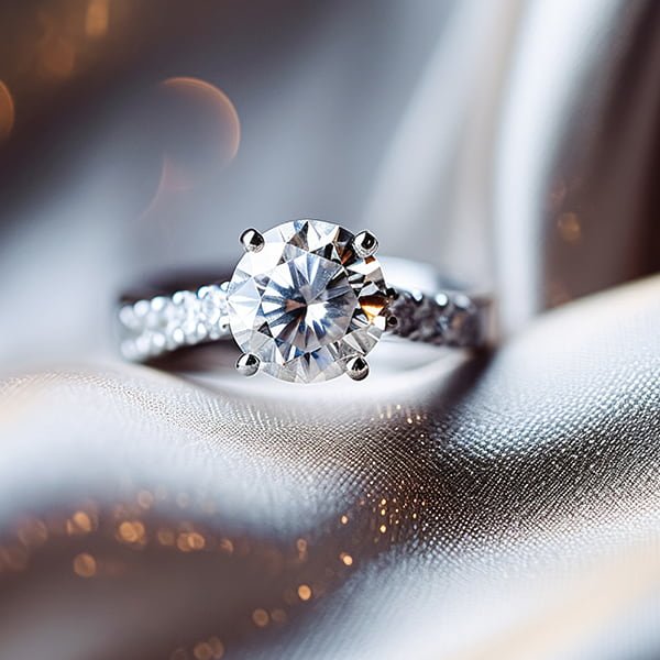 beautiful Round Lab-grwon diamond ring