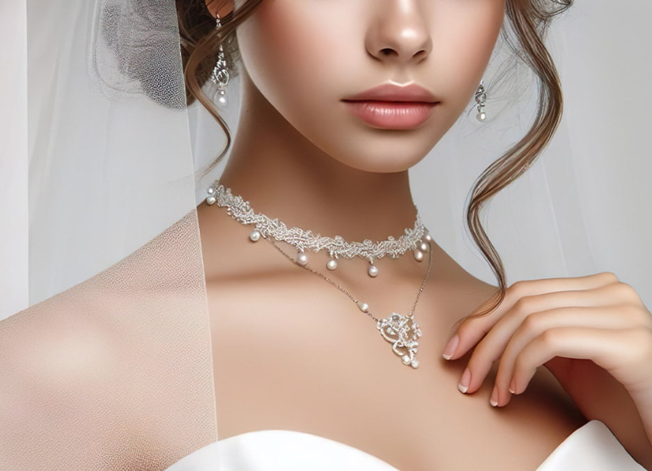 jewelry for a wedding dress
