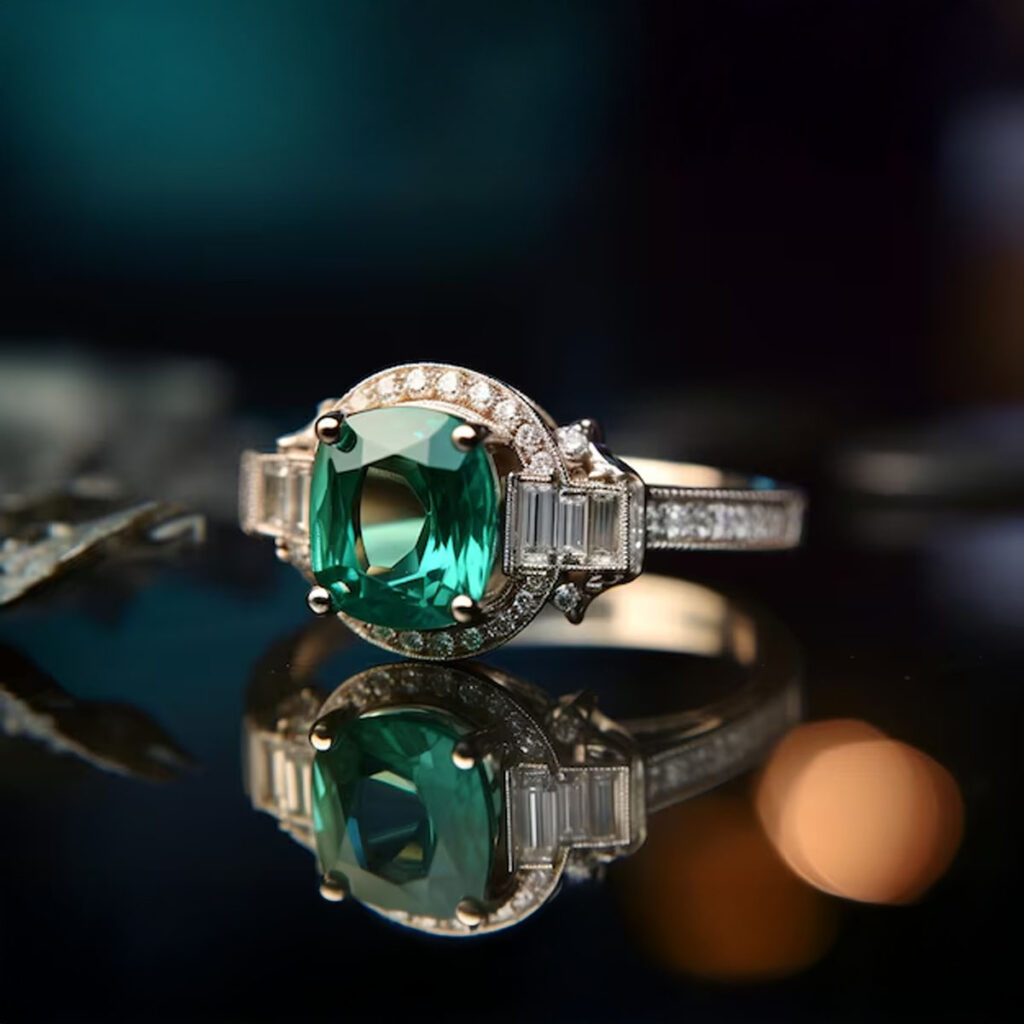 emerald engagement rings, Hatton Garden jewellery, bespoke emerald rings