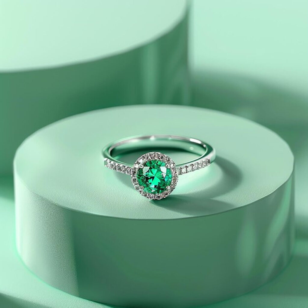 emerald engagement rings, Hatton Garden jewellery, bespoke emerald rings