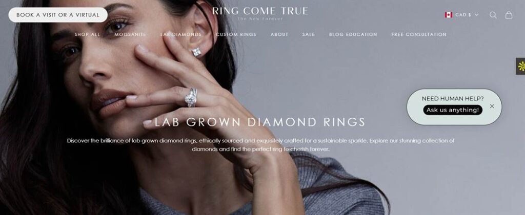 lab-grown diamond rings
